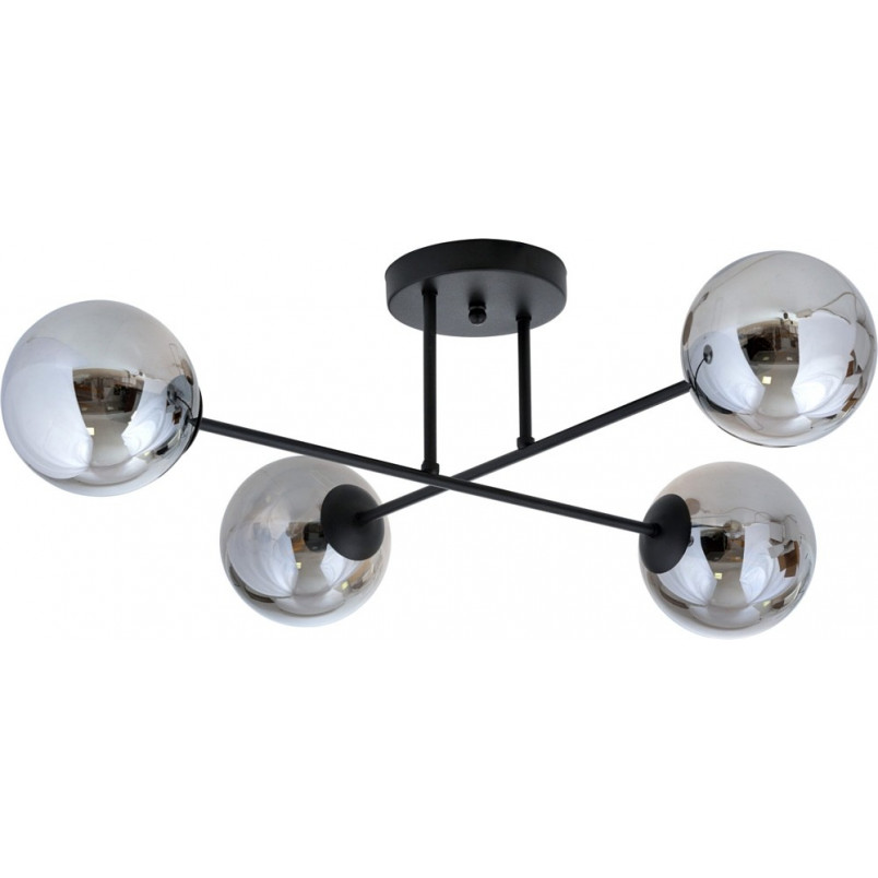 Lampa Sufitowa Roma 4 Kule Szklane - Emibig | Grafitowa