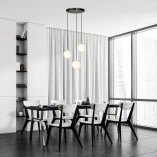 Lampa wisząca Royal 3 z białymi kulami - Emibig | Sklep