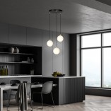 Lampa wisząca Royal 3 z białymi kulami - Emibig | Sklep