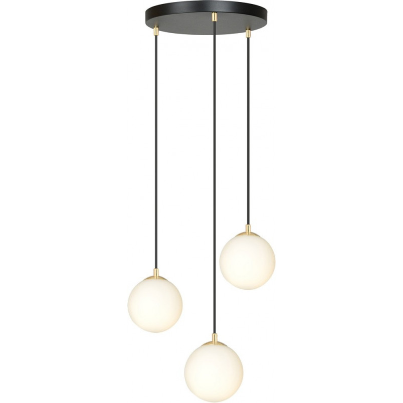 Lampa wisząca Royal 3 z białymi kulami - Emibig | Sklep