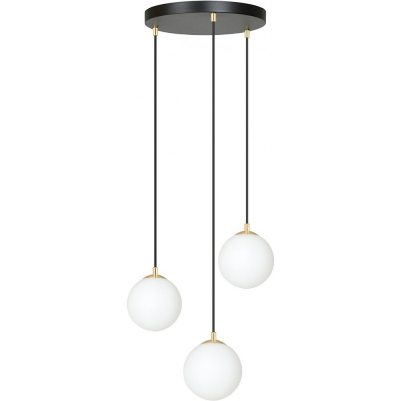 Lampa wisząca Royal 3 z białymi kulami - Emibig | Sklep