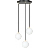 Lampa wisząca Royal 3 z białymi kulami - Emibig | Sklep