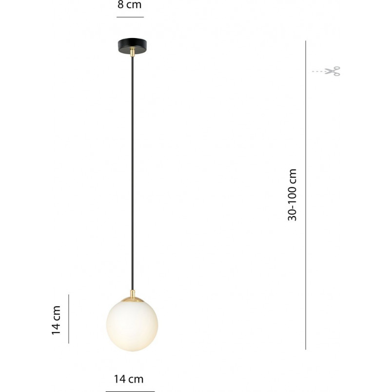 Lampa wisząca Royal - Szklana kula | Emibig