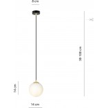 Lampa wisząca Royal - Szklana kula | Emibig