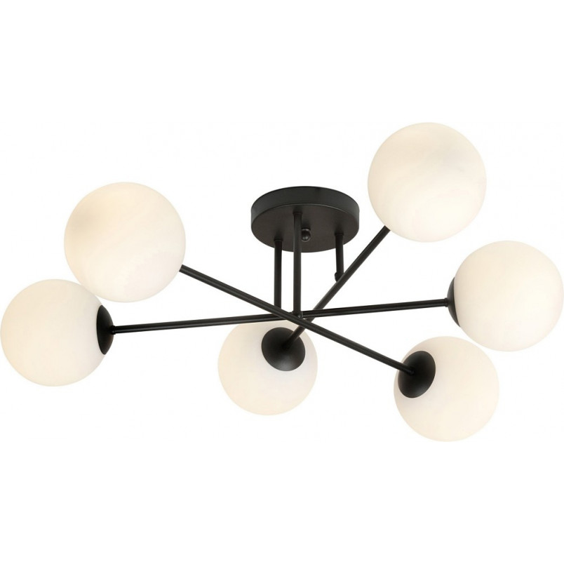 Lampa sufitowa Roma 6 kloszy biało-czarna Emibig | Sklep z lampami