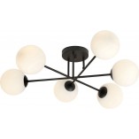 Lampa sufitowa Roma 6 kloszy biało-czarna Emibig | Sklep z lampami