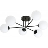 Lampa sufitowa Roma 6 kloszy biało-czarna Emibig | Sklep z lampami