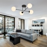 Lampa sufitowa Roma 4 biało-czarna | Emibig - Sklep z lampami