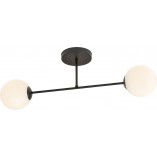 Lampa sufitowa Roma 2 - Biało-czarna, szkło Emibig | Sklep