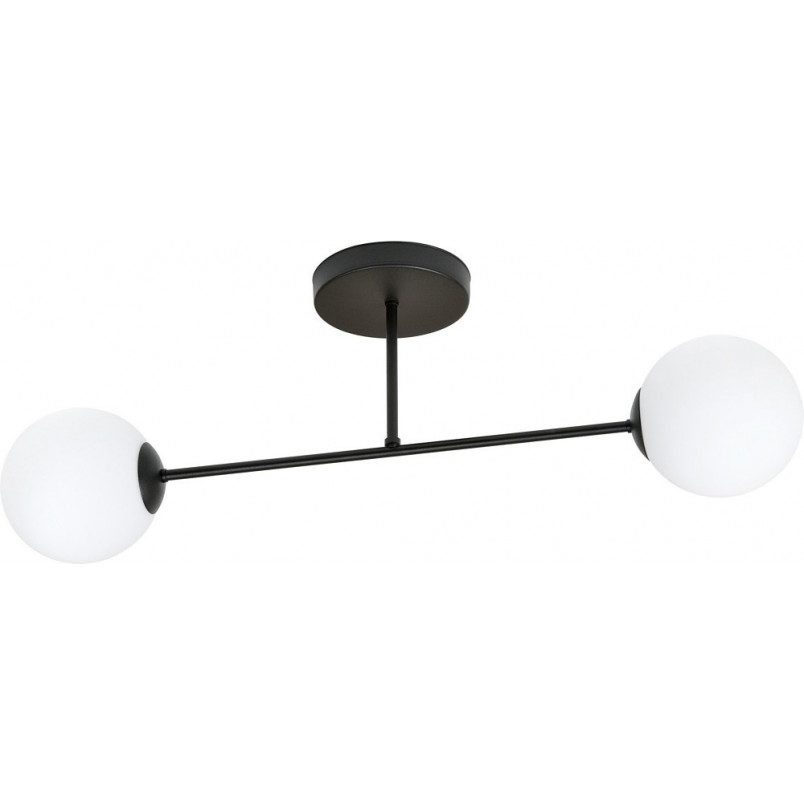 Lampa sufitowa Roma 2 - Biało-czarna, szkło Emibig | Sklep
