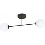 Lampa sufitowa Roma 2 - Biało-czarna, szkło Emibig | Sklep
