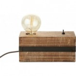 Lampa stołowa drewniana Woodhill | E27 | Brilliant