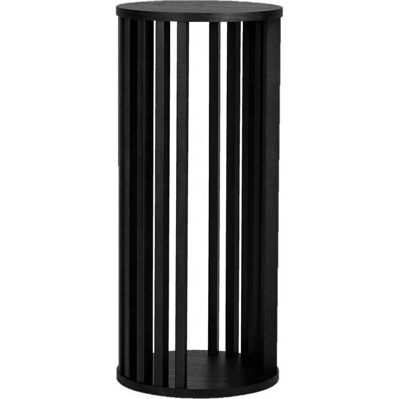 Stolik boczny fornirowany Vedo 35cm dąb czarny Nordifra