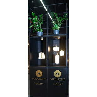 Lampa wisząca szklana glamour Smooth 16cm biało-złota MaxLight