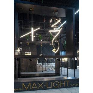 Lampa wisząca glamour ściemniana Trio III LED 100cm złoto szczotkowane MaxLight