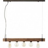 Lampa wisząca drewniana Woodhill 80cm | Loftowa lampa Brilliant