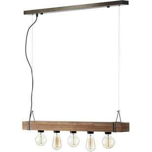 Lampa wisząca drewniana Woodhill 80cm | Loftowa lampa Brilliant