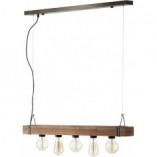 Lampa wisząca drewniana Woodhill 80cm | Loftowa lampa Brilliant