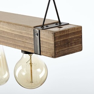 Lampa wisząca drewniana Woodhill 80cm | Loftowa lampa Brilliant