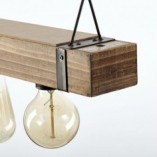 Lampa wisząca drewniana Woodhill 80cm | Loftowa lampa Brilliant