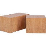 Stolik fornirowany japandi Firkant 76x38cm dąb naturalny Nordifra