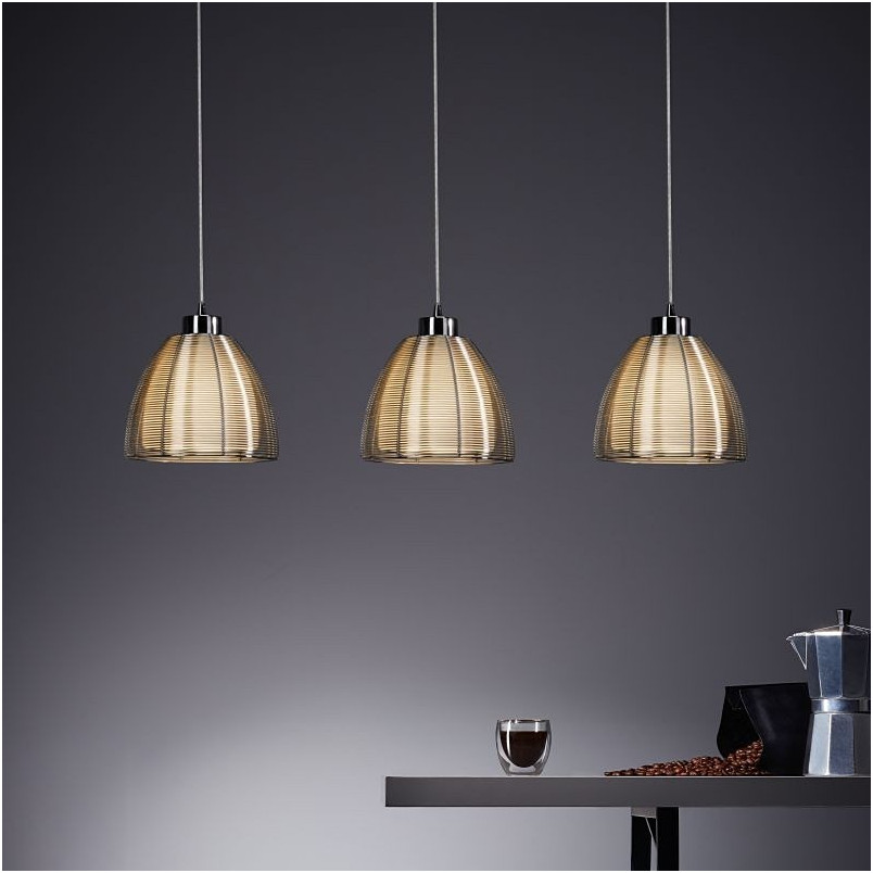 Lampa wisząca Relax III - Chrom, Szkło | Brilliant