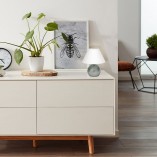 Lampa stołowa Tarifa - biała, chrom - Brilliant | Kup online