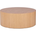 Stolik okrągły fornirowany Eske 90cm dąb naturalny Nordifra