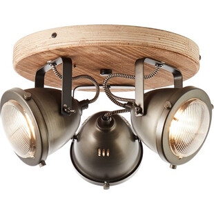 Reflektor sufitowy Carmen Wood III | Industrialny design Brilliant