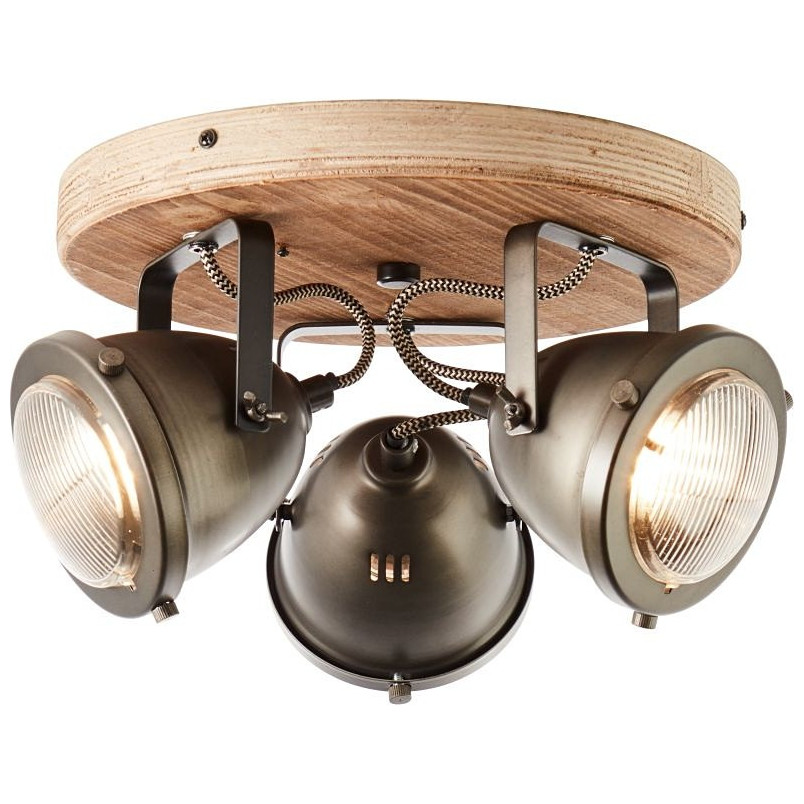 Reflektor sufitowy Carmen Wood III | Industrialny design Brilliant