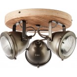 Reflektor sufitowy Carmen Wood III | Industrialny design Brilliant