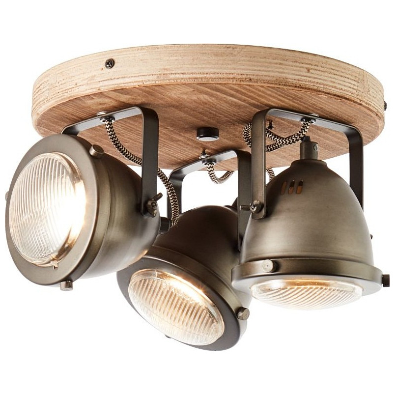 Reflektor sufitowy Carmen Wood III | Industrialny design Brilliant