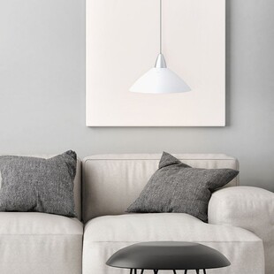 Lampa wisząca Logo biała Brilliant - Eleganckie oświetlenie