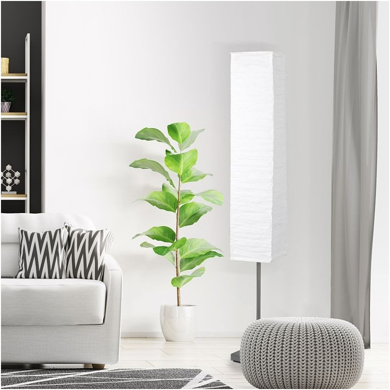 Lampa podłogowa Nerva biała Brilliant - Stylowe oświetlenie