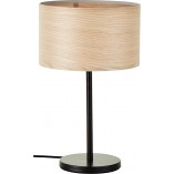Lampa stołowa drewniana Brilliant Romm | Jasne drewno/Czarny