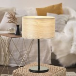 Lampa stołowa drewniana Brilliant Romm | Jasne drewno/Czarny