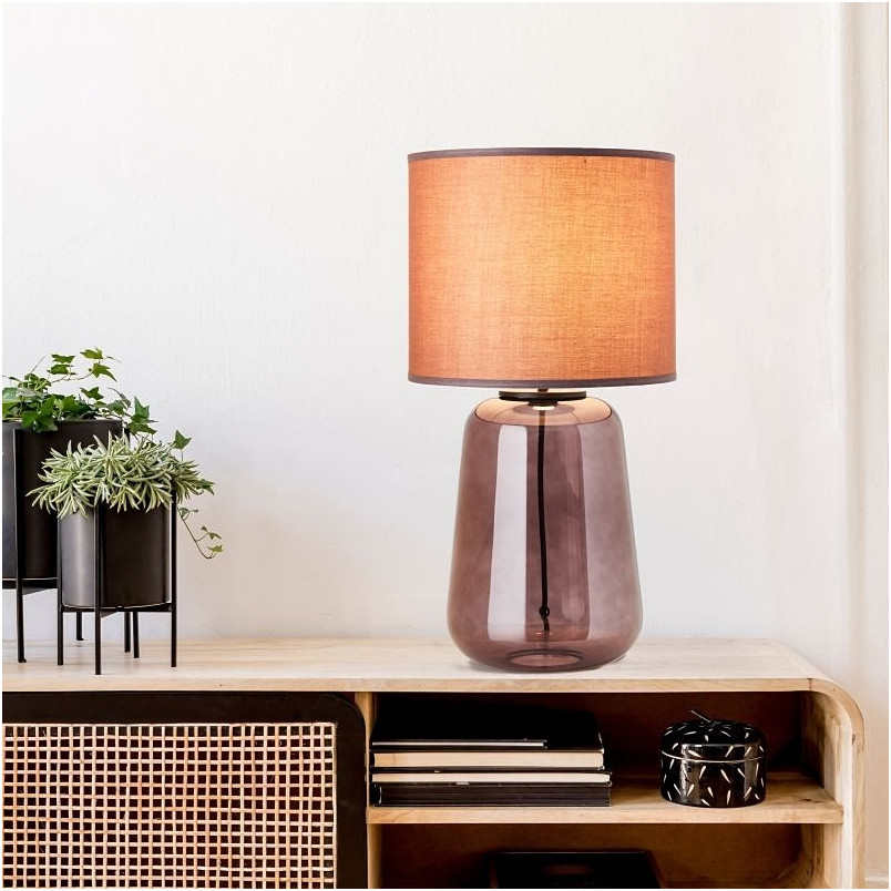Lampa stołowa Hydra Brilliant - Różowa, Szklana - Kup Teraz!