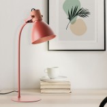 Lampa Stołowa Industrialna Erena Czerwona - Brilliant | Światło z Charakterem