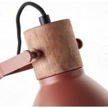Lampa Stołowa Industrialna Erena Czerwona - Brilliant | Światło z Charakterem