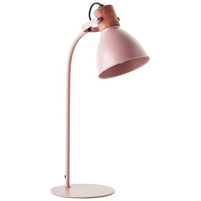 Lampa stołowa Erena różowa Brilliant | Industrialny design