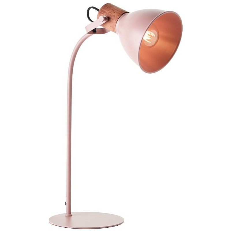 Lampa stołowa Erena różowa Brilliant | Industrialny design