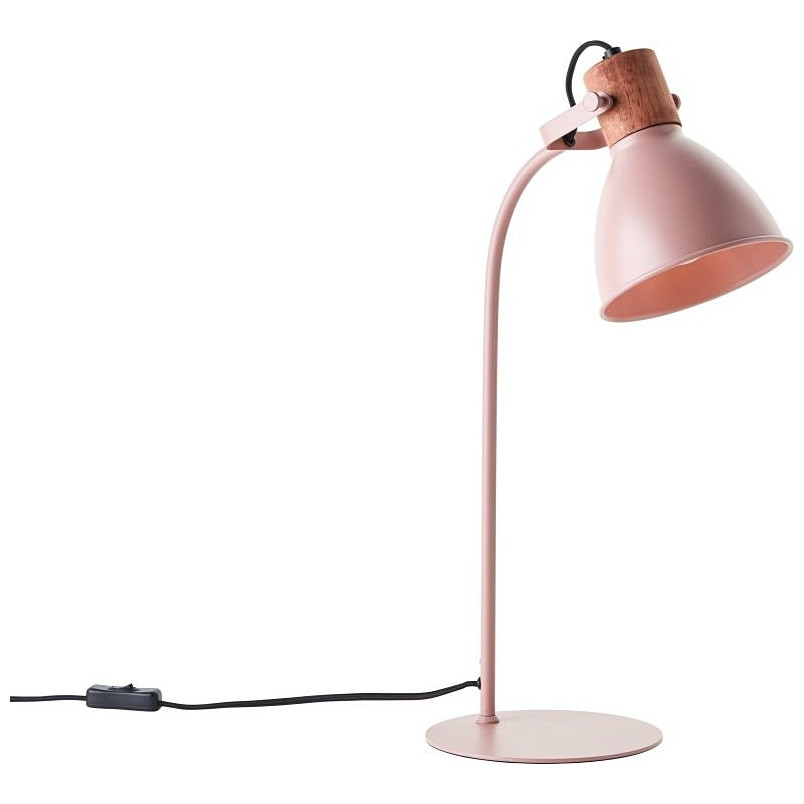 Lampa stołowa Erena różowa Brilliant | Industrialny design
