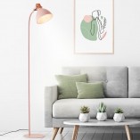 Lampa podłogowa industrialna Erena różowa - Brilliant