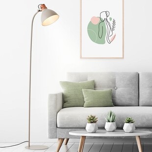 Lampa podłogowa industrialna Erena | Szara Brilliant - Kup Teraz!