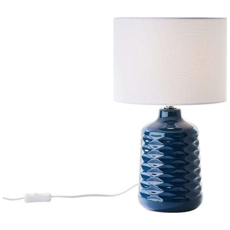 Lampa stołowa ceramiczna Brilliant Ilysa - Niebieska | Kup teraz!