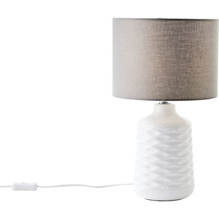 Lampa stołowa ceramiczna biała Brilliant Ilysa | Elegancki design