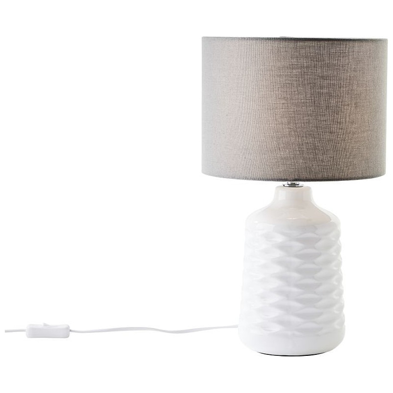 Lampa stołowa ceramiczna biała Brilliant Ilysa | Elegancki design
