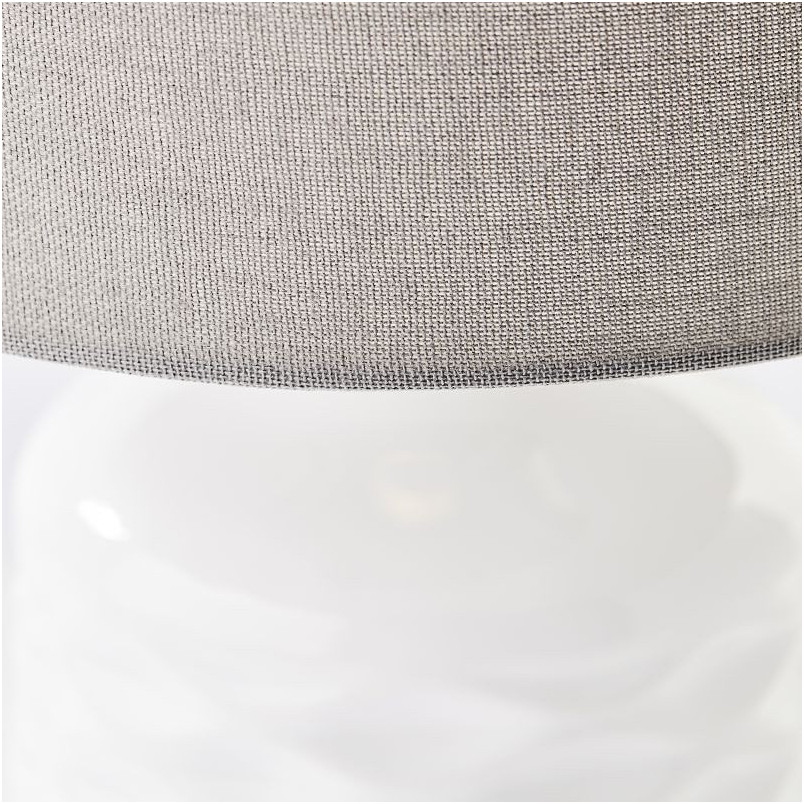 Lampa stołowa ceramiczna biała Brilliant Ilysa | Elegancki design