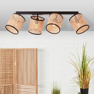Plafon rattanowy boho Wiley | Brilliant - Oświetlenie