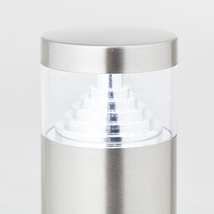 Lampa zewnętrzna Avon LED - Srebrna, Słupkowa - Brilliant